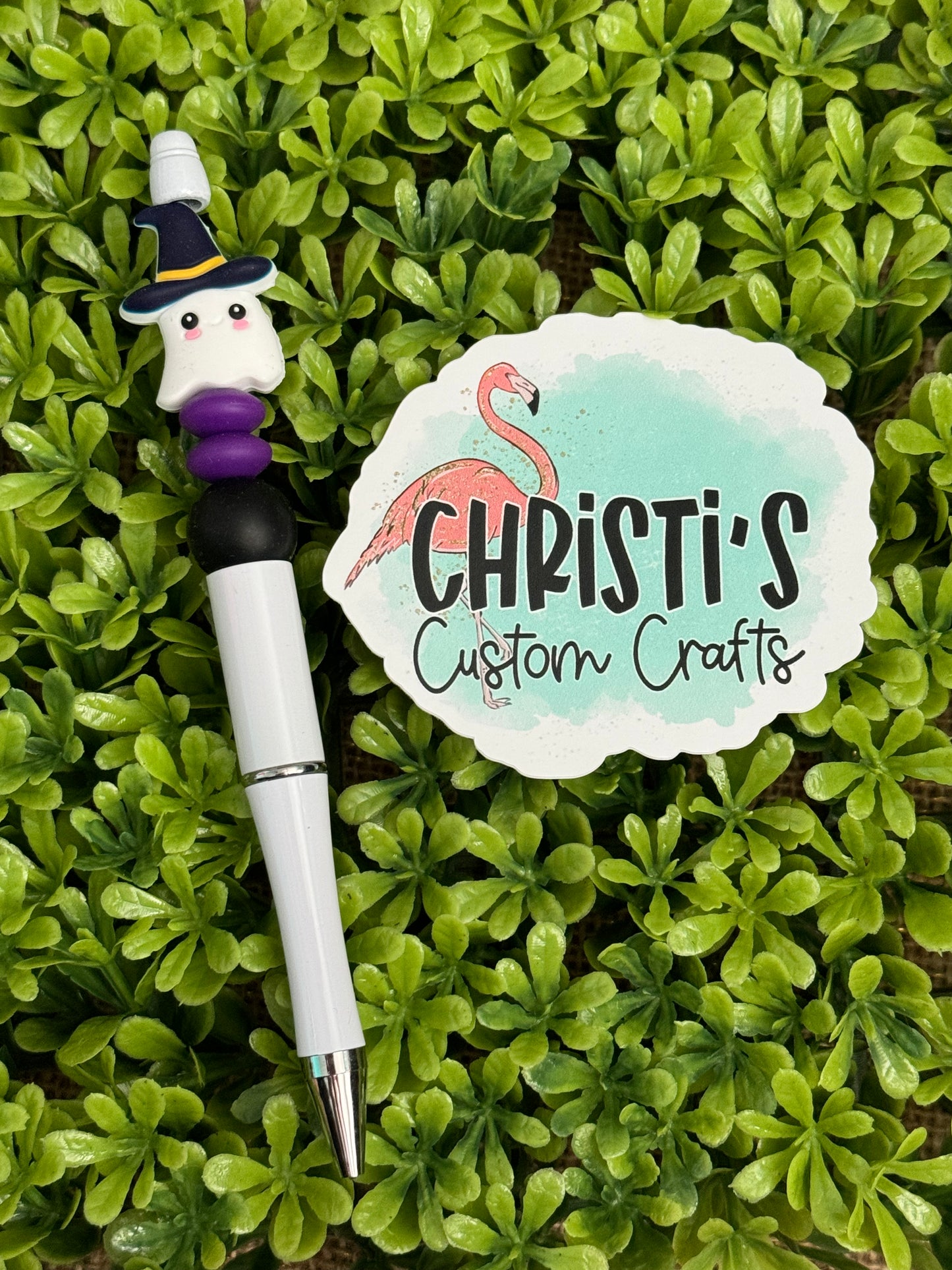 White and Purple Ghost Pen